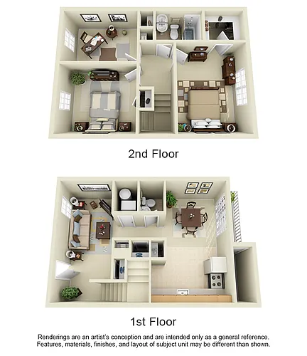 Floor plan Three Bedroom One and a Half Bathroom