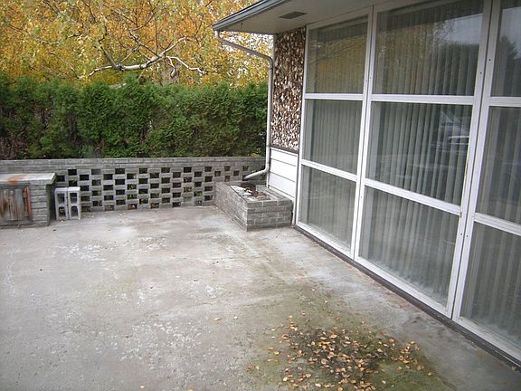 living room looks out on patio