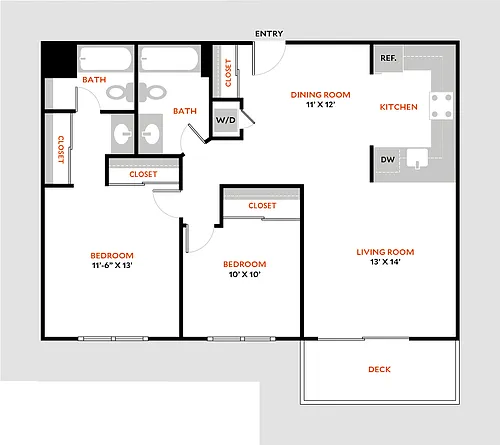 Floor plan Plan 2B