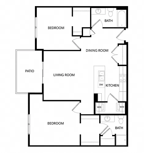 Floor plan 2x2 Torrey