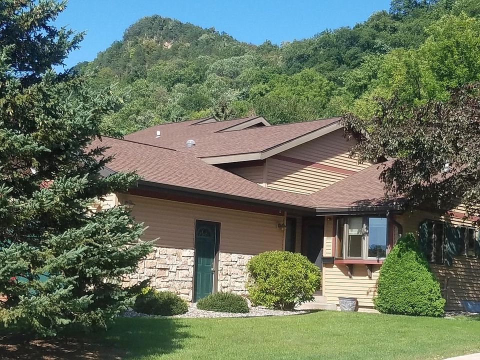 Scenic neighborhood under bluffs