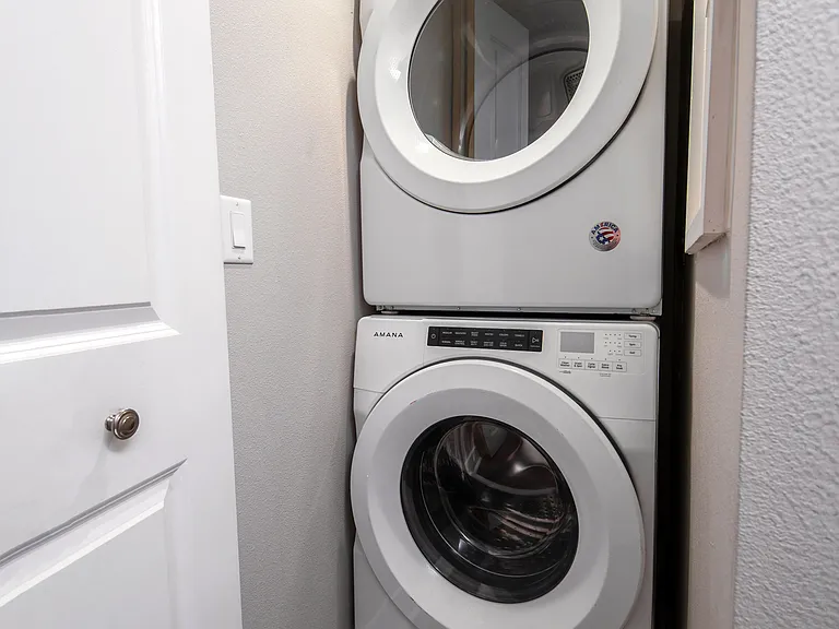 Each apartment home features a modern stackable washer and dryer for your convenience, making laundry day hassle-free and efficient for your everyday routine.