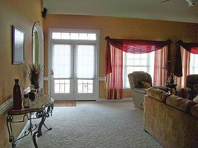 Family Room wih french doors leading to covered porch