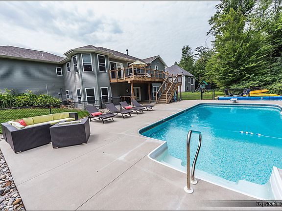 Pool facing rear of home