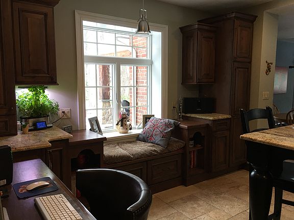 window seat and desk