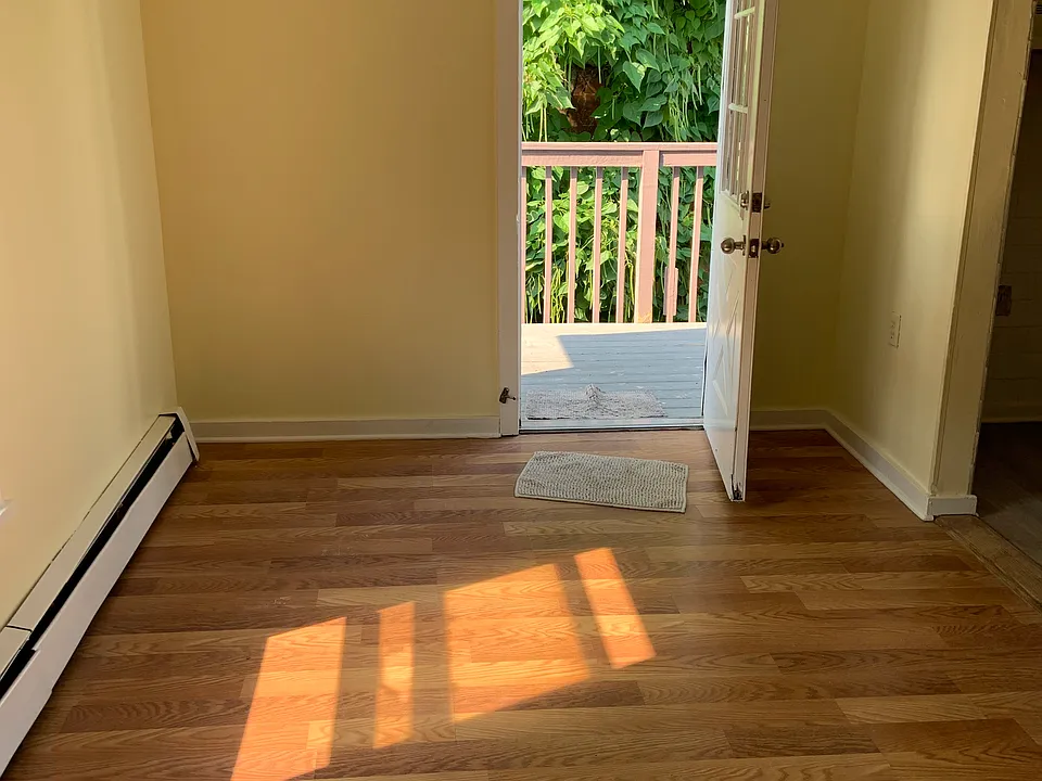Back entrance and balcony