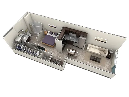 Floor plan Studio Grand Courtyard