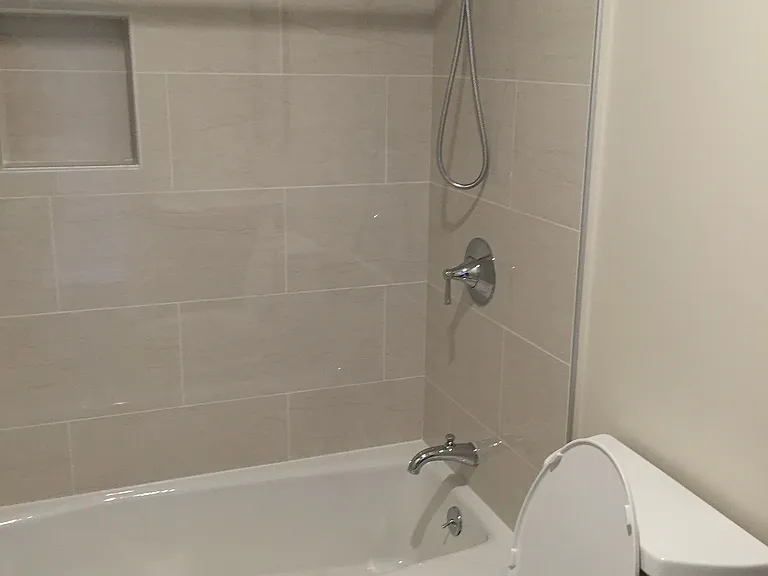 Shower with full size tub