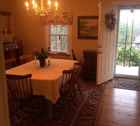 Dining Room with Front Door