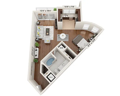 Floor plan Studio E1B