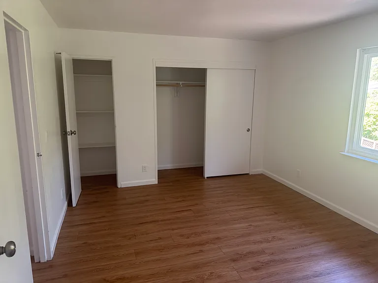 Bedroom--look at all that closet space! 2 closets in one bedroom!