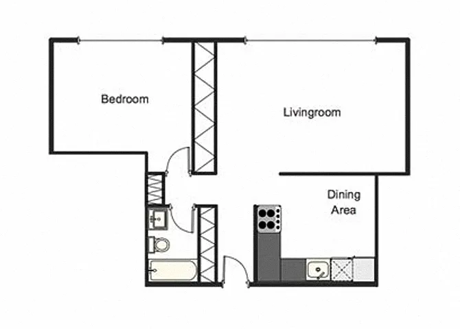 Floor plan One Bedroom