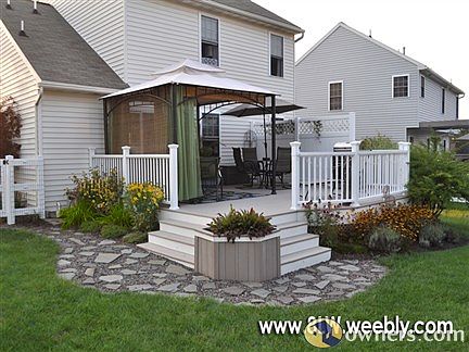 20x20 Azek deck, railing & privacy wall