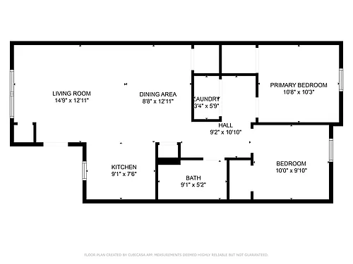 Floor plan 2 Bed Flat at Beacon Hill