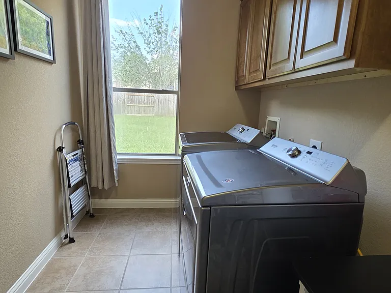 Washing machines (available for sale by current tenant) in laundry areas