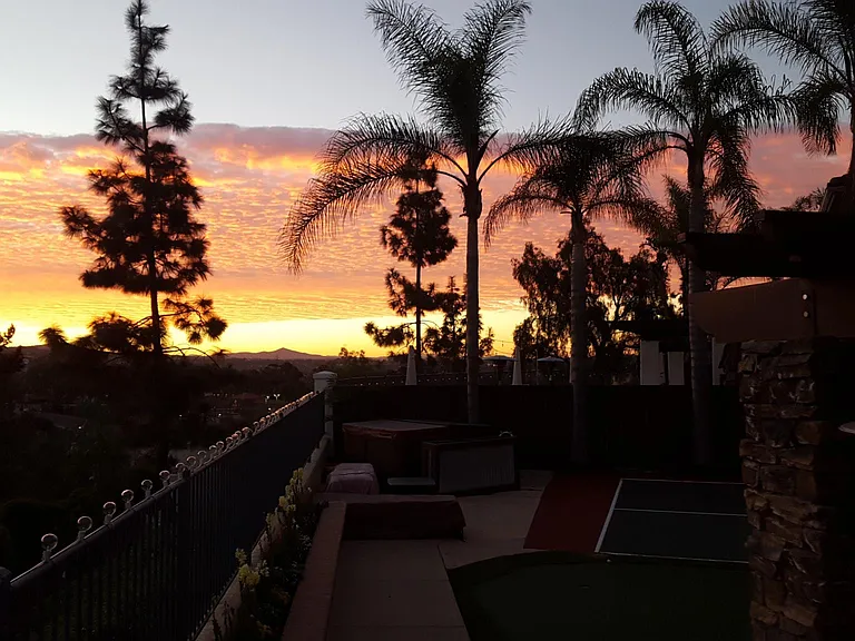 Sunrise view from upstairs unit.