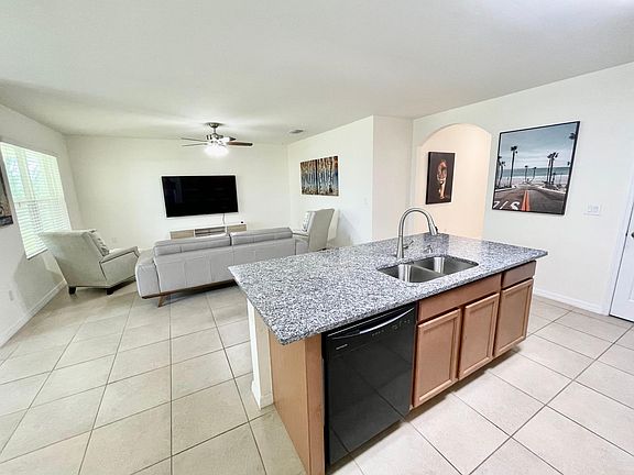 living room - kitchen