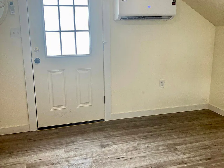 Living area, mini-split, front door