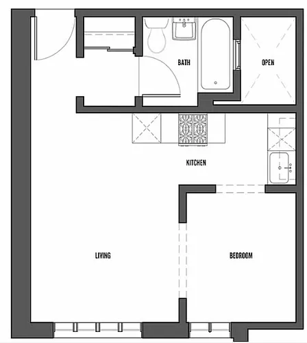 Floor plan One Bedroom