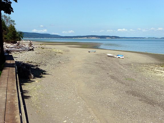 Beach at low tide