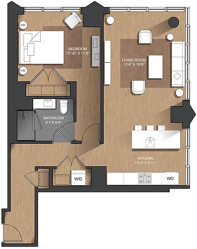 Floor plan G - 1B