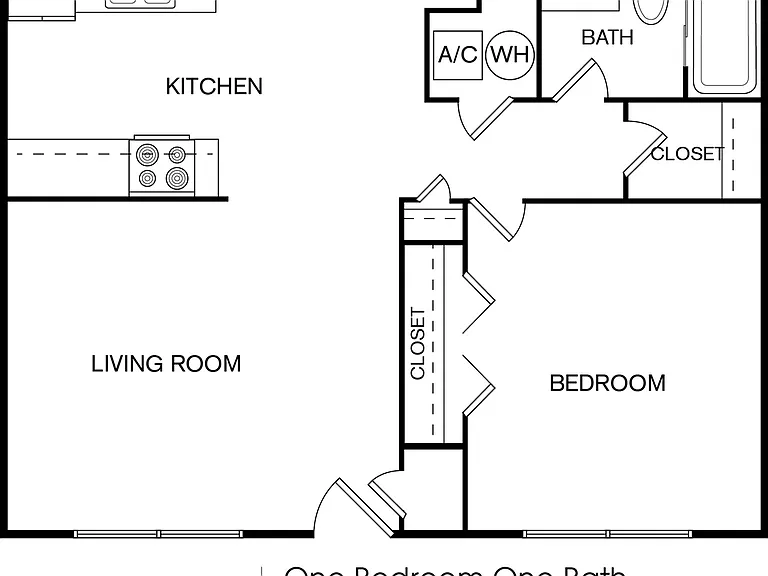 One Bedroom Floorplan One Bedroom Floorplan