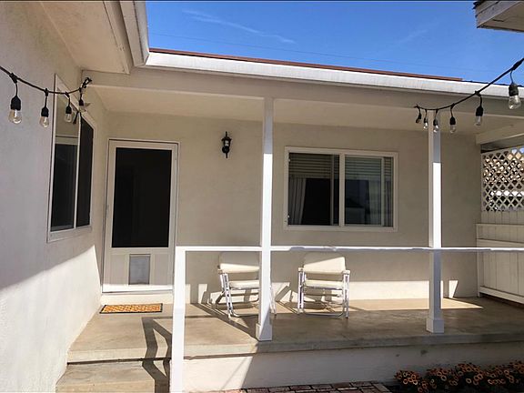 Backyard patio with a view for a beautiful evening sunset