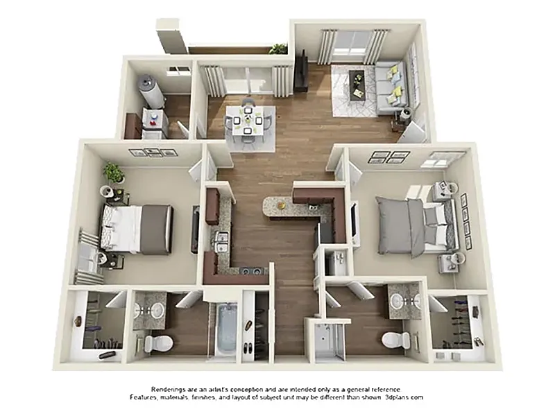Floor plan 2X2 - 1065