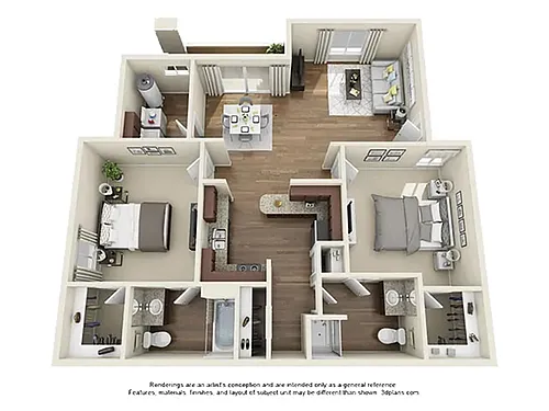 Floor plan 2X2 - 1065