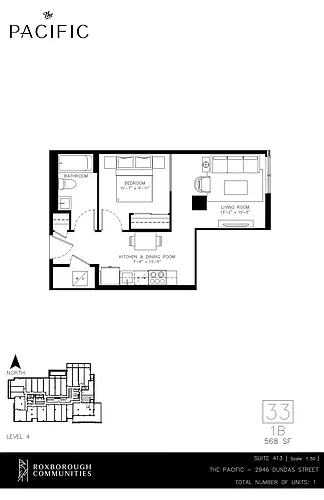 Floor plan 1 bedroom 1 bath 1 Bed 1 Bath 18
