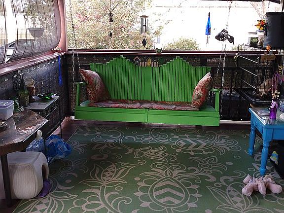 Front porch with swing