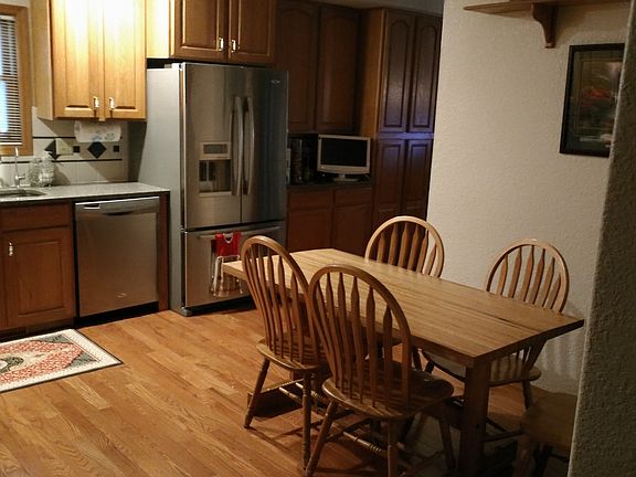 In kitchen dining.