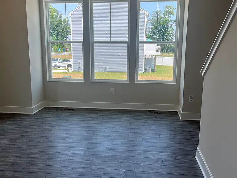 Big window in living room area