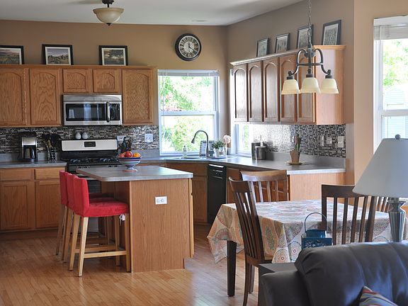 spacious kitchen island