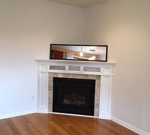 Living room gas fireplace