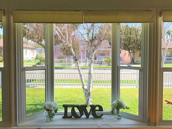 window seat in front of house