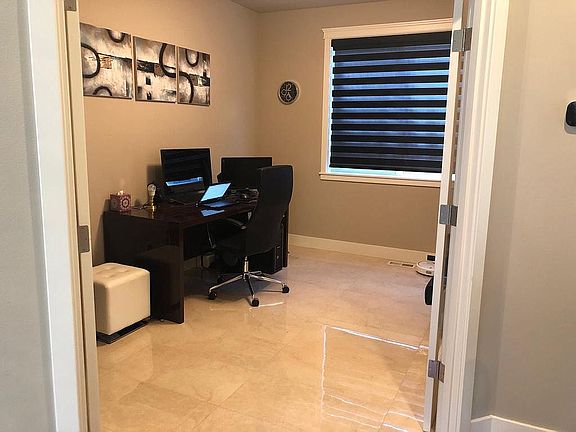 Office with new tile floor