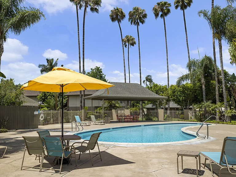 Community pool at Mango Tree Apartments in Santa Ana, CA