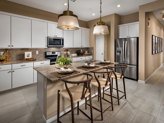 Well-designed kitchen with large center island