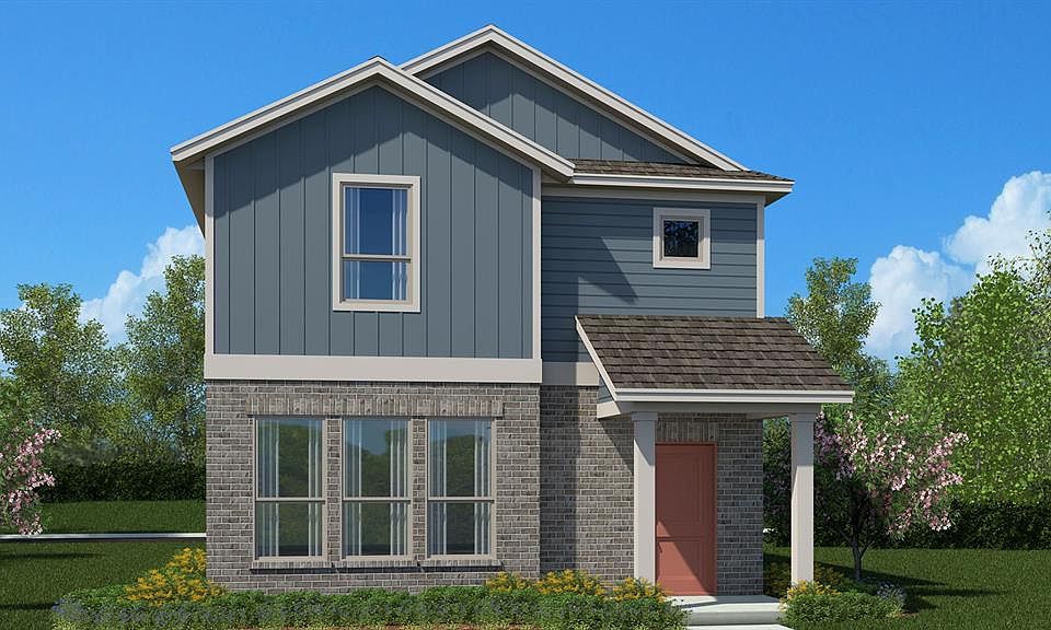 Front Elevation - D.R. Horton''s AlmondFloorplan Elevation A - All Home and community information, including pricing, included features, terms, availability and amenities, are subject to change at any time without notice or obligation. All Drawings, pictures, photographs, video, square footages, floor plans, elevations, features, colors and sizes are approximate for illustration purposes only and will vary from the homes as built.