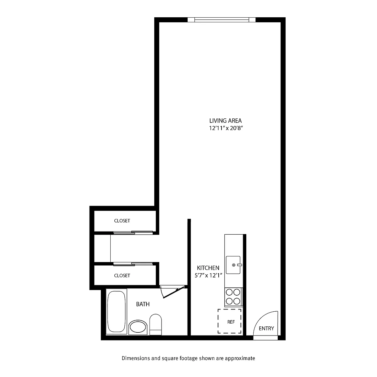 Floor plan University South Studio