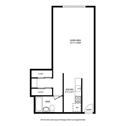 Floor plan University South Studio