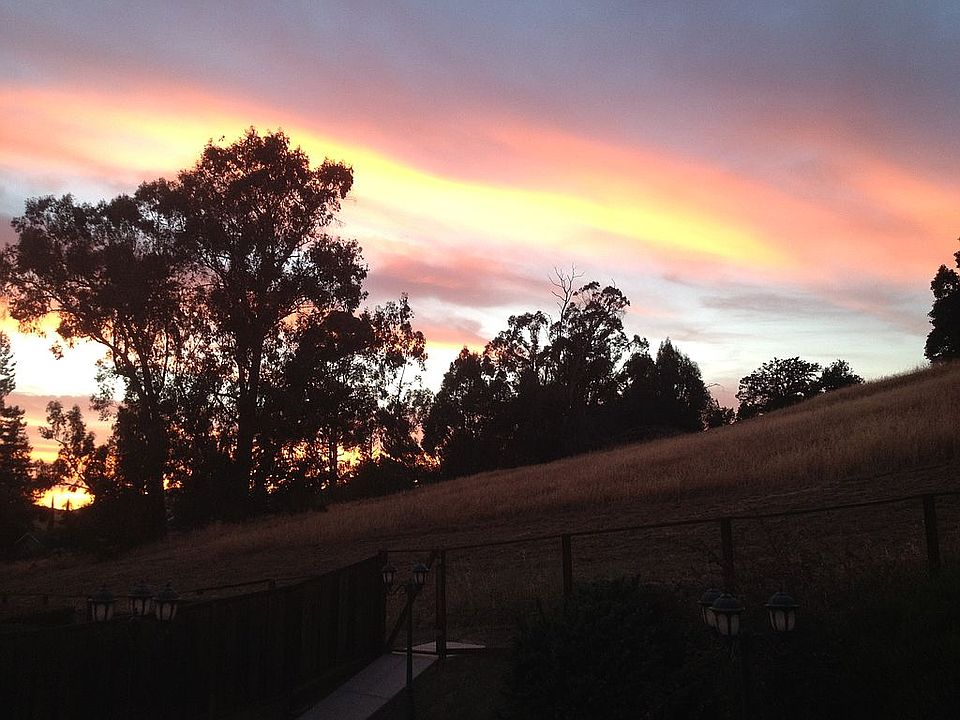 Back deck sunset