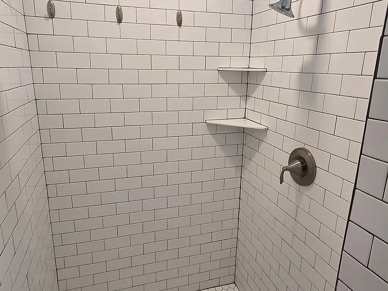 Primary bathroom shower.