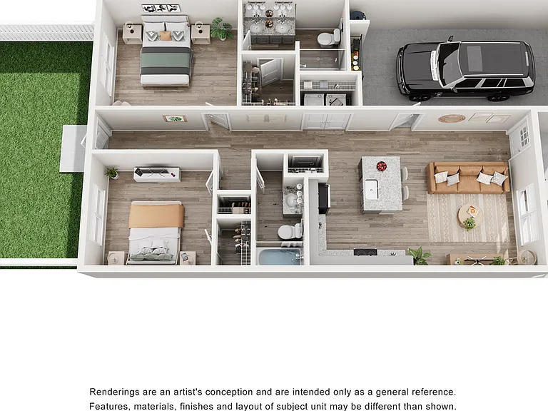 Creekside Cottages - 3D Floor Plan Creekside Cottages - 3D Floor Plan
