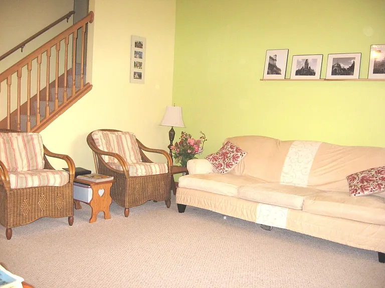 15' wide x 20' length Family room with furniture. Freshly painted home with new carpet in following photos.