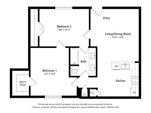Floor plan B1 - msq
