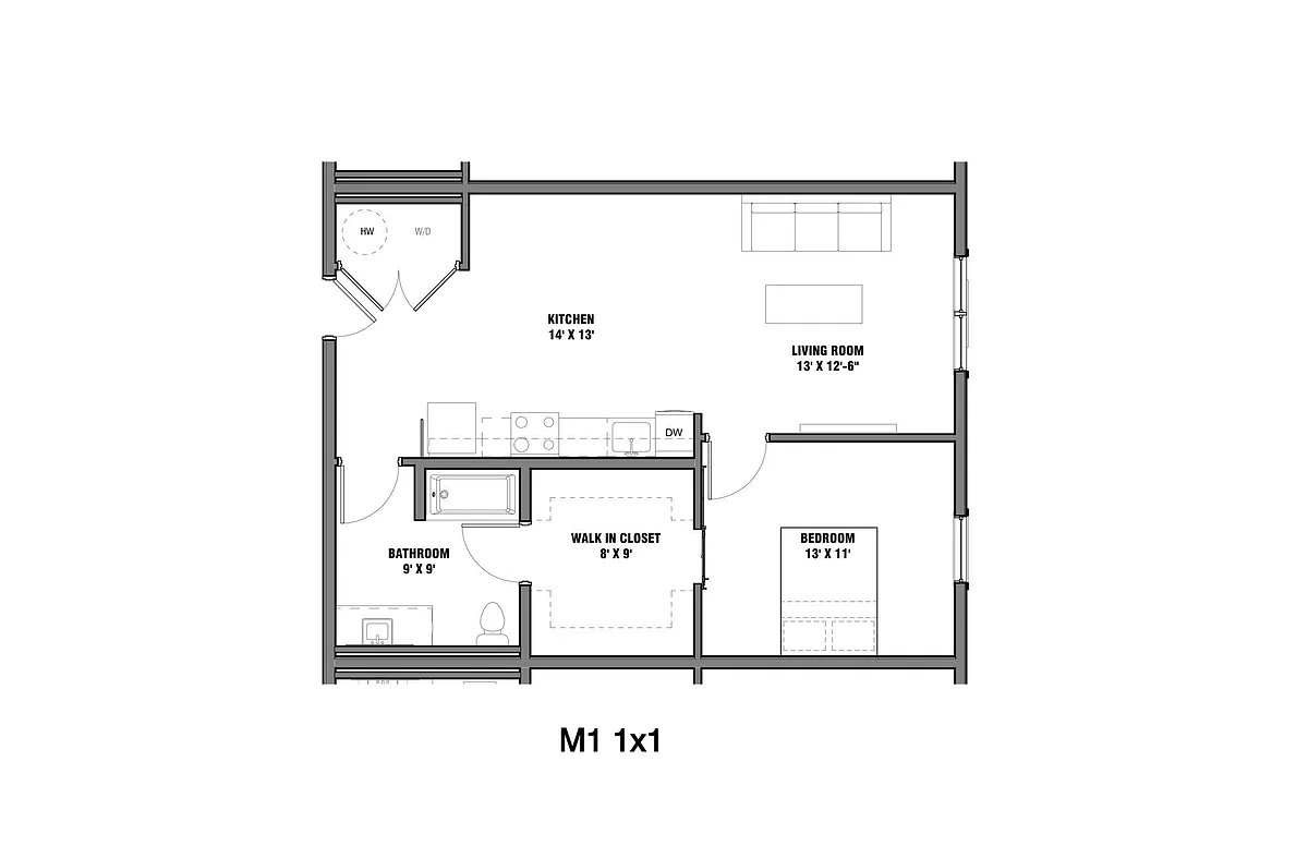 Floor plan M1 1X1
