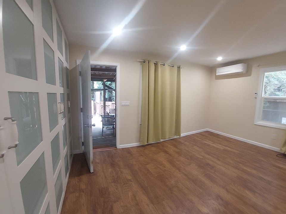 Front door and living room