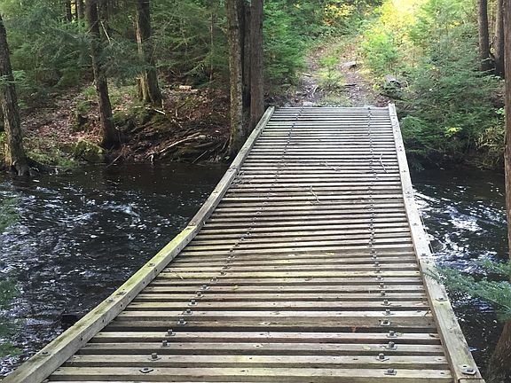 Bridge over Trout stream!